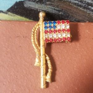 Vintage American flag Brooch